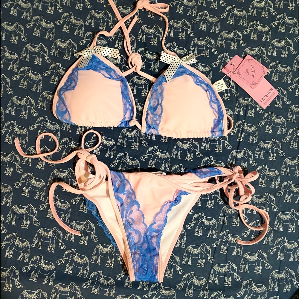 NWT Reteron 2 piece bikini “So Cute”” it’s tiny, it ties @ neck, back, sides